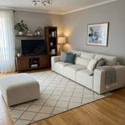 Borrius 3 seater with matching footstool